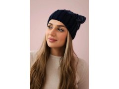 Milano fleecová čepice K203 navy blue melange+green