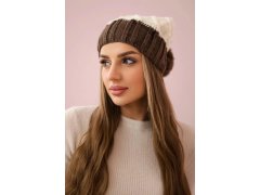 Milano fleecová čepice K203 ecru+mocca