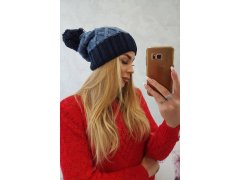 Milano fleecová čepice K203 denim+blue