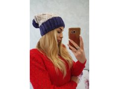 Milano fleecová čepice K203 light beige+violet