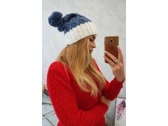 Milano fleecová čepice K203 denim+ecru