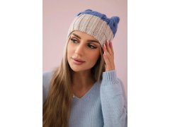 Paris fleecová čepice K212 modrá+béžová