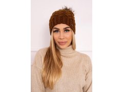 Fleecová čepice Daria K217 světle hnědá