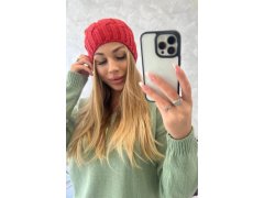 Fleecová čepice Iwona K221 maroon