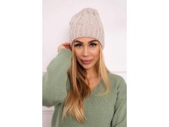 Fleecová čepice Iwona K221 beige