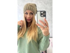 Fleecová čepice Paulina K227 khaki
