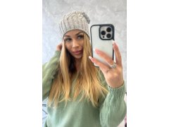 Fleecová čepice Paulina K227 světle šedá