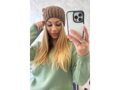 Fleecová čepice Paulina K227 mocca