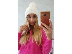 Fleecová kostkovaná čepice K226 bílá