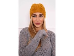 Fleecová čepice Roma K224 hořčicová