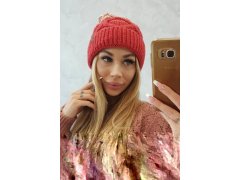 Fleecová čepice Alice K248 malpberry+ecru