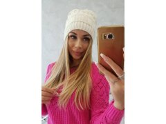 Fleecová čepice Marta K231 ecru