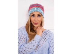 Fleecová čepice Klaudia K255 žlutá neon+modrá