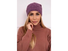 Fleecová čepice Carolina K243 tmavě růžová
