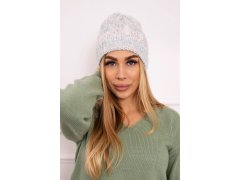 Fleecová čepice Melisa K241 light mint+light beige