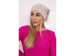 Sandra K210 světle béžová fleecová čepice