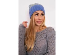Paris fleecová čepice K213 modrá+kiwi