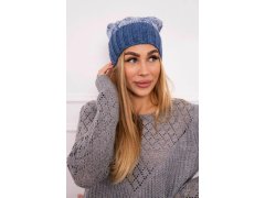 Čepice Paris fleece K213 denim