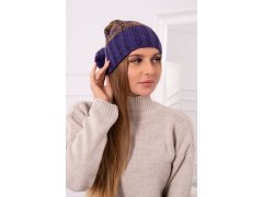 Paris fleecová čepice K213 purple+mustard