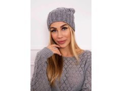 Fleecová čepice Paris K213 světle šedá