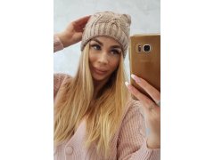 Fleecová čepice Sylwia K244 tmavě béžová
