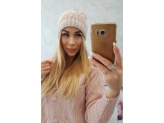 Fleecová čepice Sylwia K244 light beige