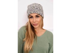 Dámská čepice Eliza K205 grey+violet+ecru