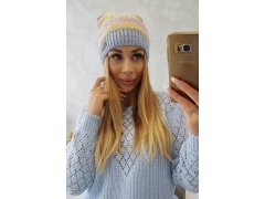Fleecová čepice Patrycja K254 pink+blue