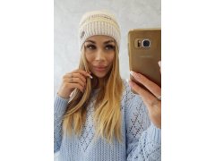 Fleecová čepice Patrycja K254 žlutá+béžová