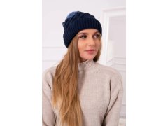Fleecová čepice Ilona K218 navy blue+jeans