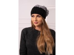 Milano fleecová čepice K203 tmavě šedá+černá