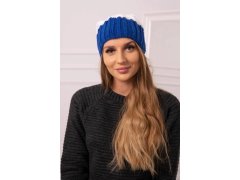 Milano fleecová čepice K203 ecru+chabra