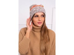 Pola fleecová čepice K267 mocca+mustard