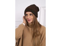 Dámská čepice Delia K260 červená+tmavě zelená