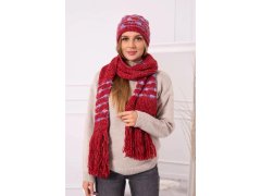 Dámská souprava se šátkem Anika K304 červená