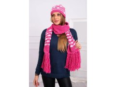 Dámská souprava se šátkem Anika K304 malinová