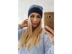 Bibiana fleecová čepice K264 navy blue+jeans