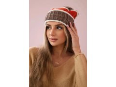 Dámská čepice Kinga K297 cappuccino+rudy