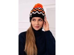 Dámská čepice Laila K283 black+neon orange