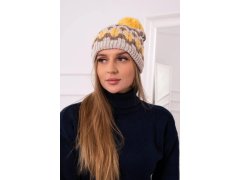Dámská čepice Laila K283 light beige+cappuccino