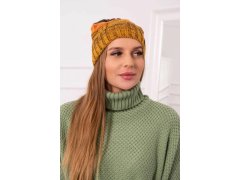 Fleecová čepice Dolores K303 hořčicová+oranžová+zelená