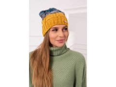 Fleecová čepice Dolores K303 mustard+black+sea