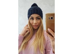 Fleecová čepice Waleria K307 navy blue