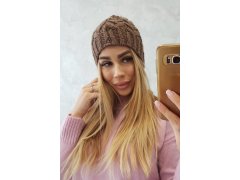 Fleecová čepice Waleria K307 cappuccino