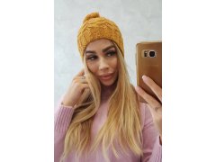 Fleecová čepice Waleria K307 hořčicová