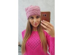 Dámská čepice Dagmara K332 tmavě růžová