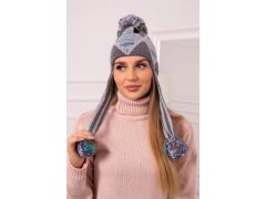 Dámská klapka na uši Eunika K322 graphite