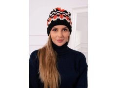 Dámská čepice Laila K283 černá+světle béžová