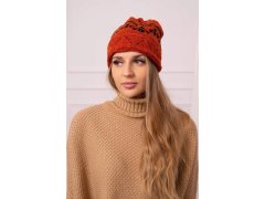 Dámská čepice Kira K374 červená+černá