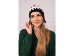 Dámská čepice Nikol K405 červená+bílá+černá
